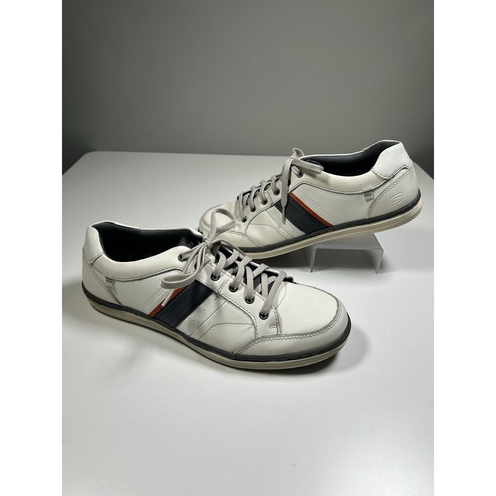 Skechers Relaxed Fit Sneakers Men’s 10.5 White Memory Foam Casual Comfort